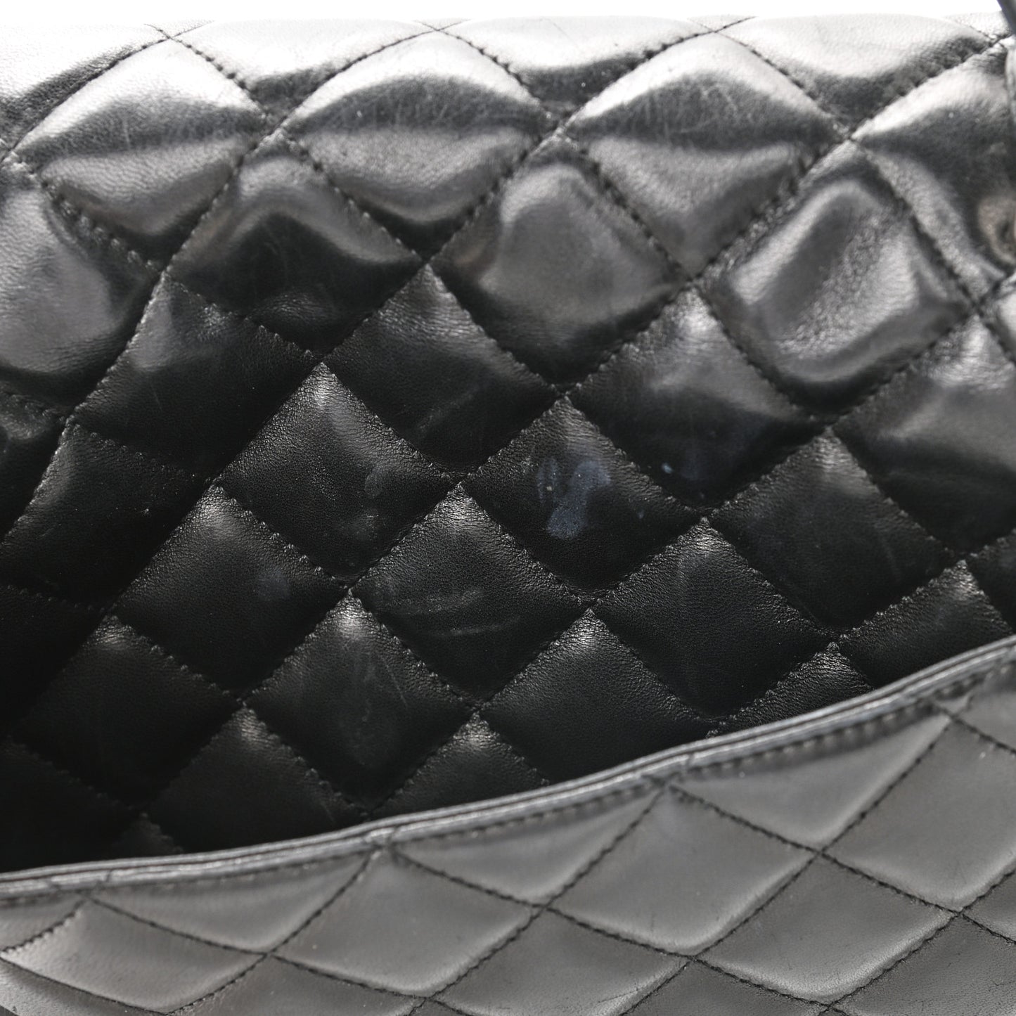 Lambskin Quilted Kelly Jumbo Flap Bag Black