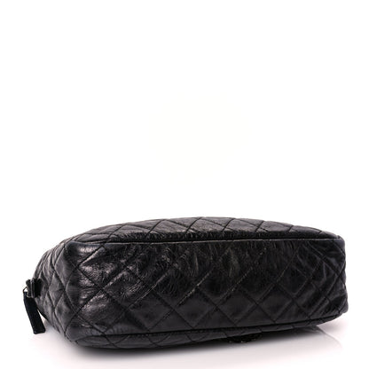 Chanel Metallic Aged Calfskin Quilted Medium Reissue Camera Case Black 3 of 8