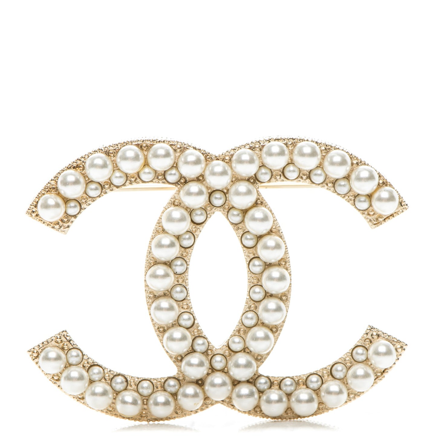 Pearl CC Brooch Light Gold