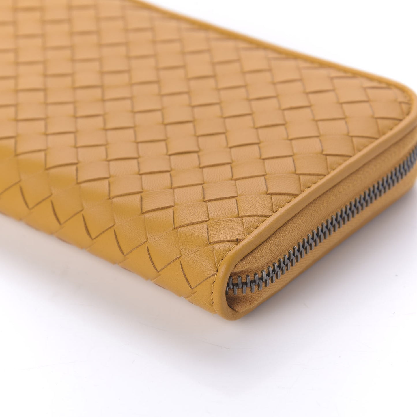 Nappa Intrecciato Zip Around Wallet Sunset