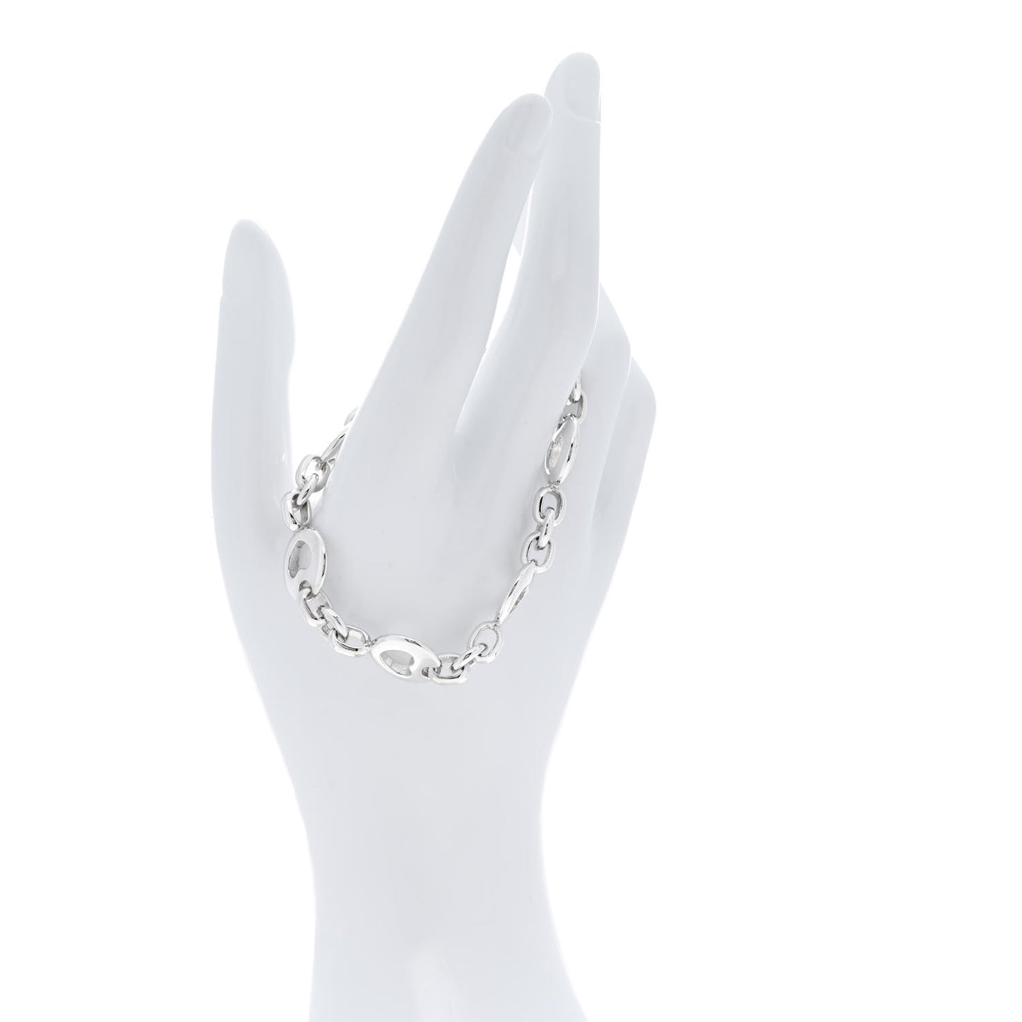 Sterling Silver Heart Stencil Bracelet
