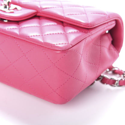 Chanel Lambskin Quilted Mini Rectangular Flap Pink 9 of 9