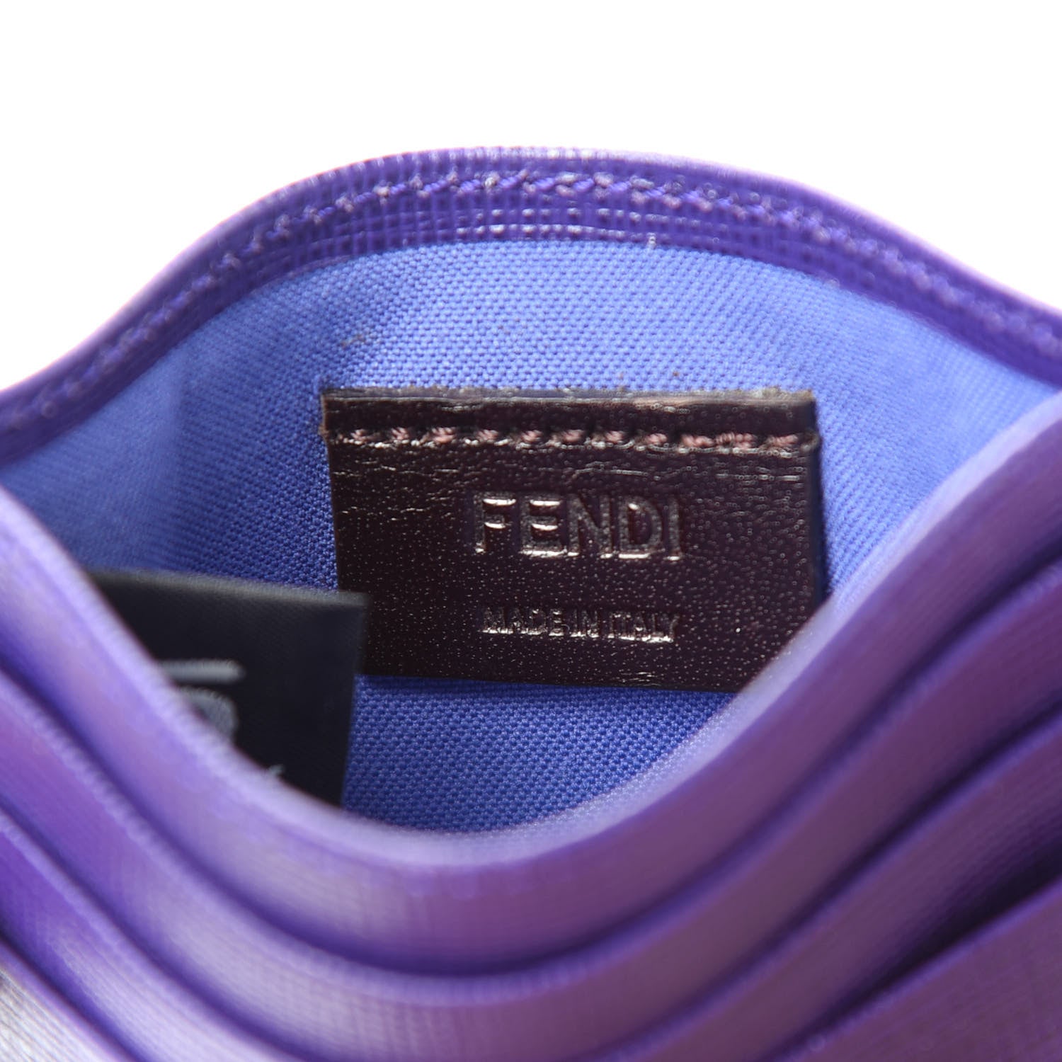 Fendi Vitello Elite Flowerland Card Holder Purple Rain Multicolor 6 of 7