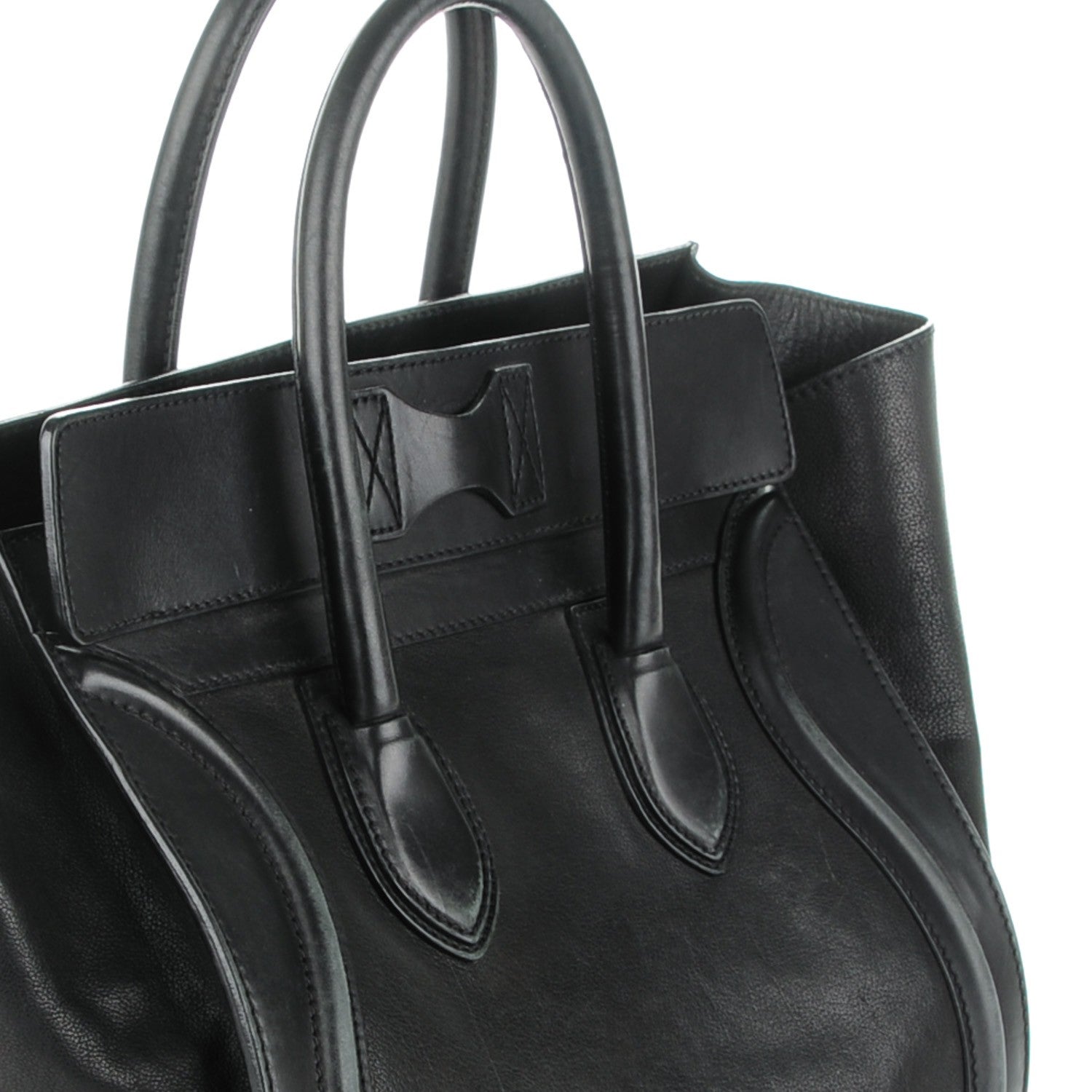 Celine Calfskin Mini Luggage Black 7 of 14