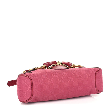 Gucci Monogram Horsebit Chain Flap Bag Fuchsia 3 of 8
