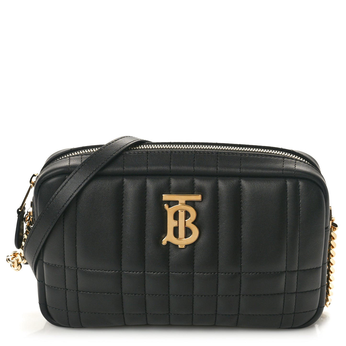 Calfskin Quilted Small Lola Camera Bag Black