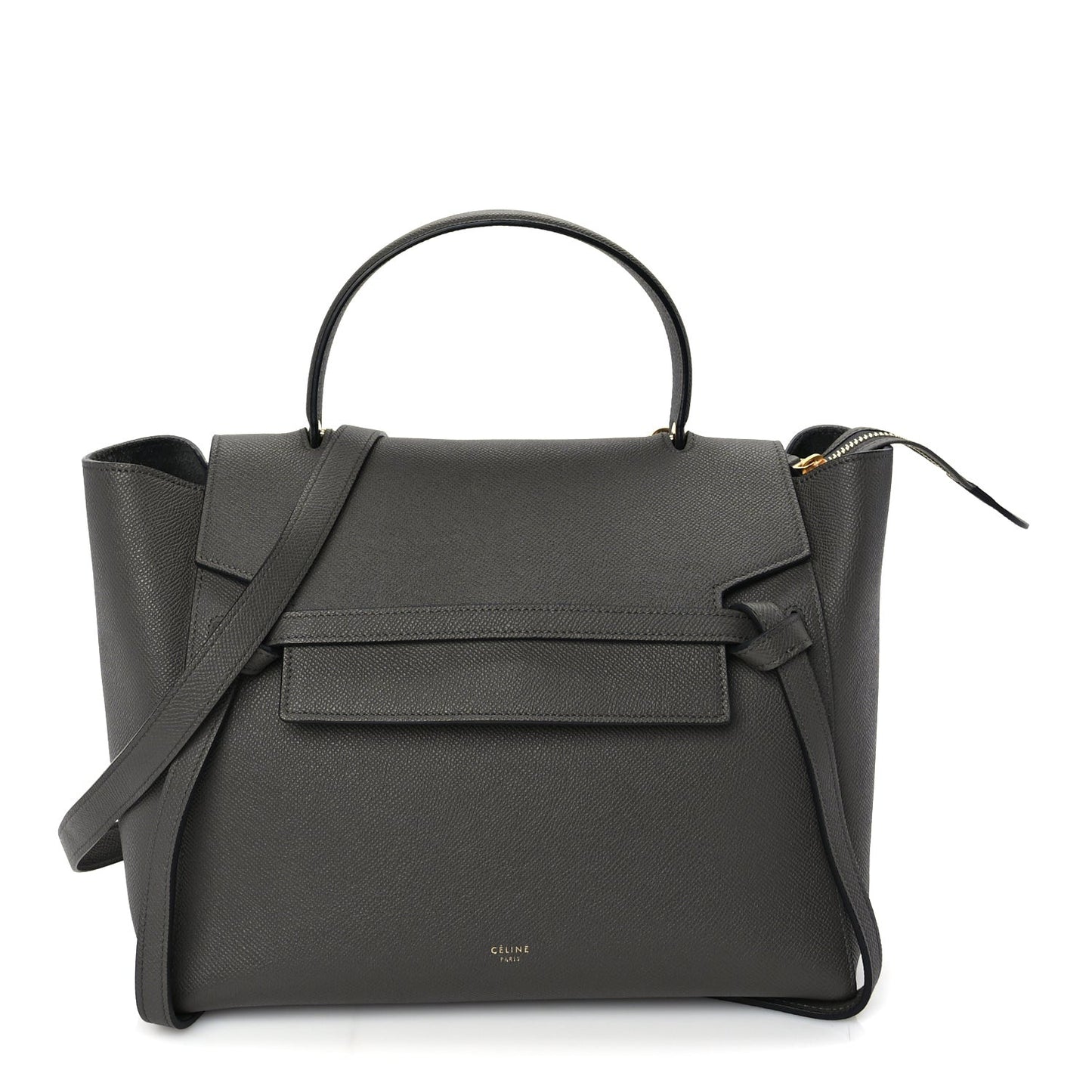 Grained Calfskin Small Belt Bag Grey