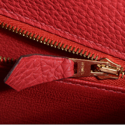 Hermes Togo Kelly Retourne 35 Rouge Pivoine 18 of 24