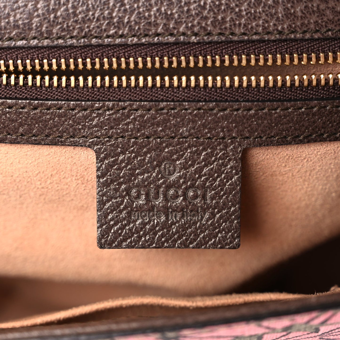 GG Supreme Monogram Bengal Medium Padlock Shoulder Bag Beige Pink