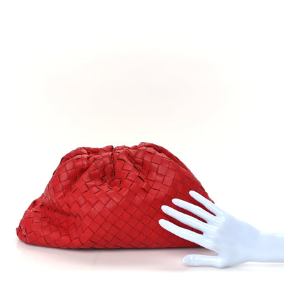 Bottega Veneta Nappa Maxi Intrecciato The Pouch Oversized Clutch Bright Red 2 of 9