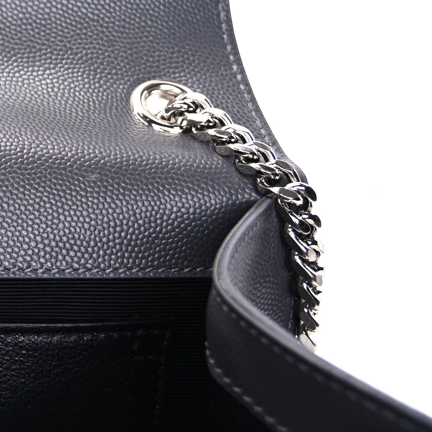 Grain De Poudre Medium Classic Monogram Kate Satchel Fog