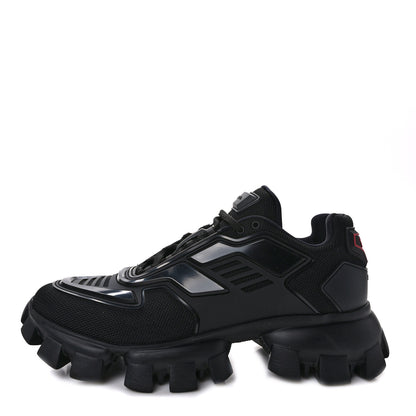 Prada Rubber Knit Fabric Mens Cloudbust Thunder Sneakers 10 Black 1 of 9