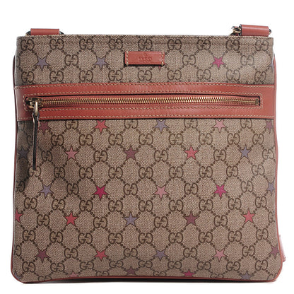 Gucci GG Supreme Stars Small Flat Messenger Bag Pink 8 of 14