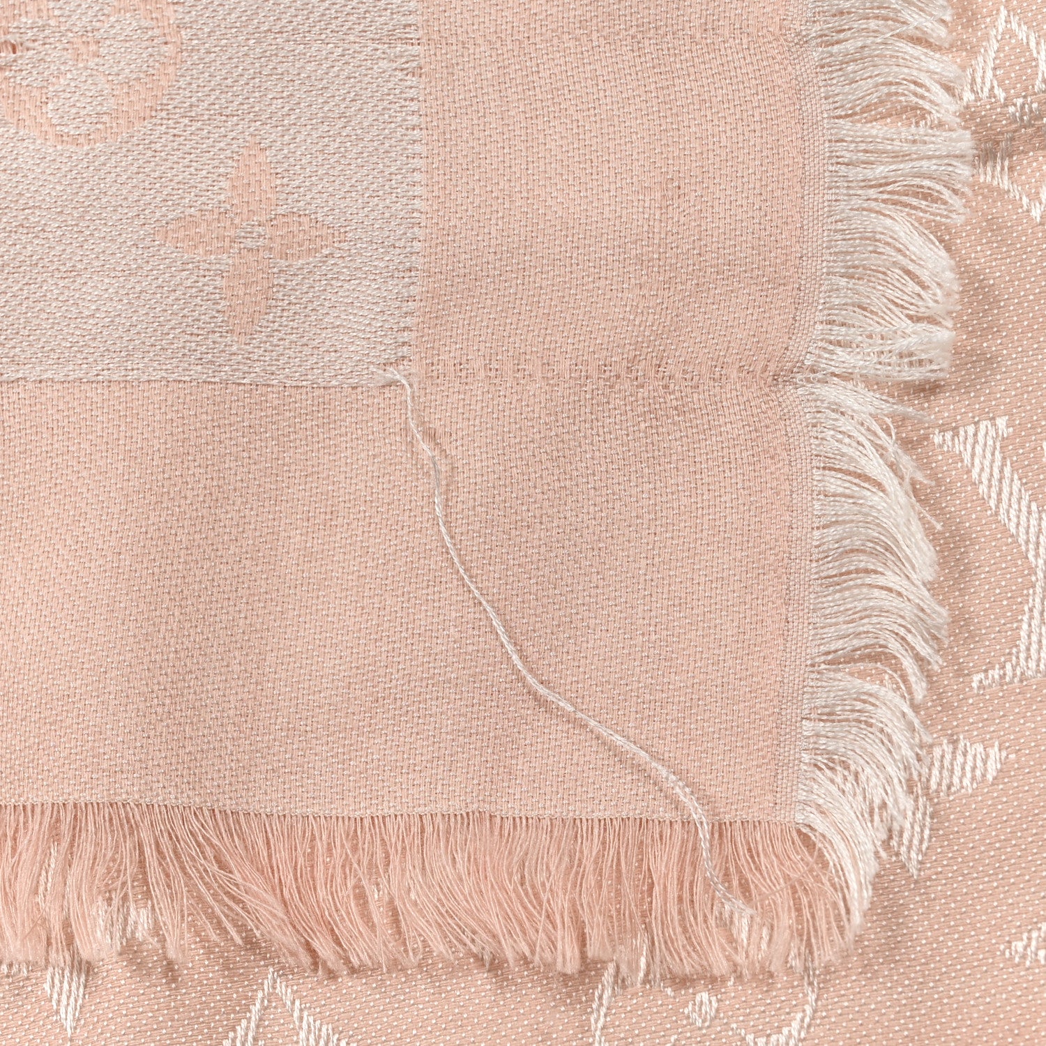 Louis Vuitton Silk Wool Monogram Shawl Rose 6 of 6