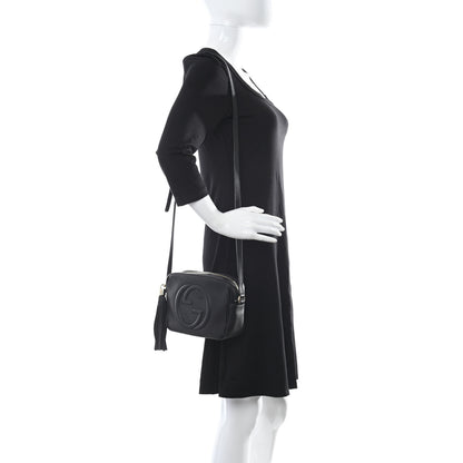 Gucci Pebbled Calfskin Mini Soho Disco Bag Black 2 of 9