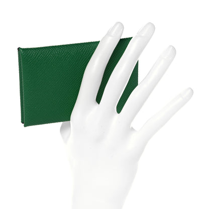 Hermes Epsom Calvi Card Case Cactus 2 of 8