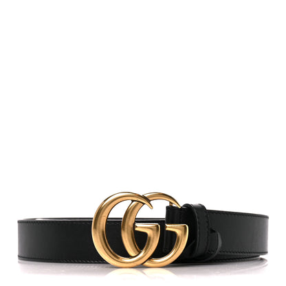 Gucci Moon Calfskin Double G 30mm Belt 90 36 Black 1 of 5