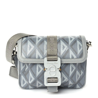Christian Dior Coated Canvas CD Diamond Mini Hit The Road Bag Grey 1 of 8