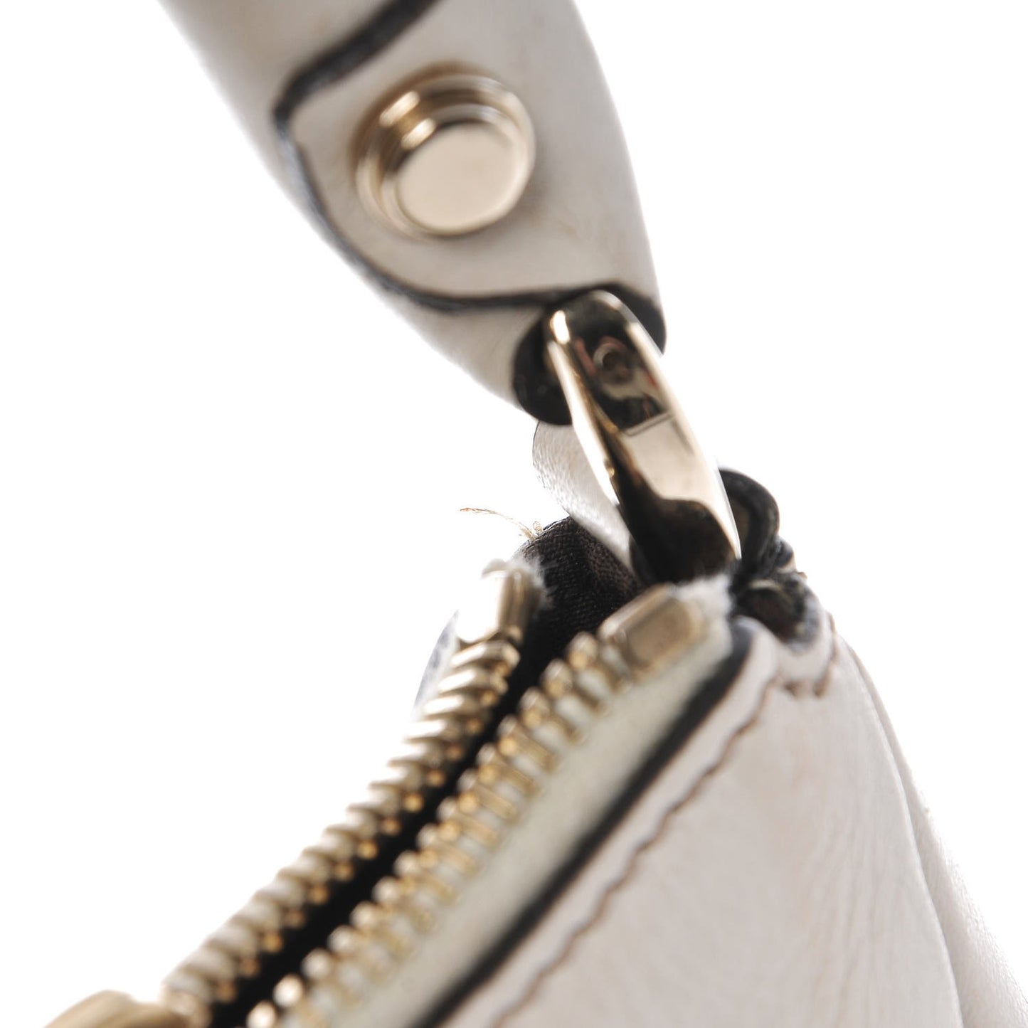 Monogram Large D Gold Ring Hobo Off White