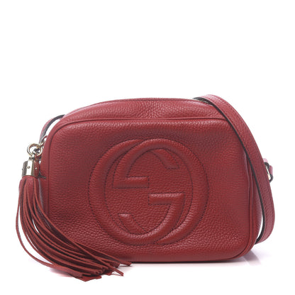 Gucci Pebbled Calfskin Small Soho Disco Bag Tabasco Red 1 of 11
