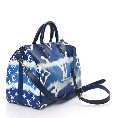 Louis Vuitton Monogram Escale Speedy Bandouliere 30 Blue 3 of 9
