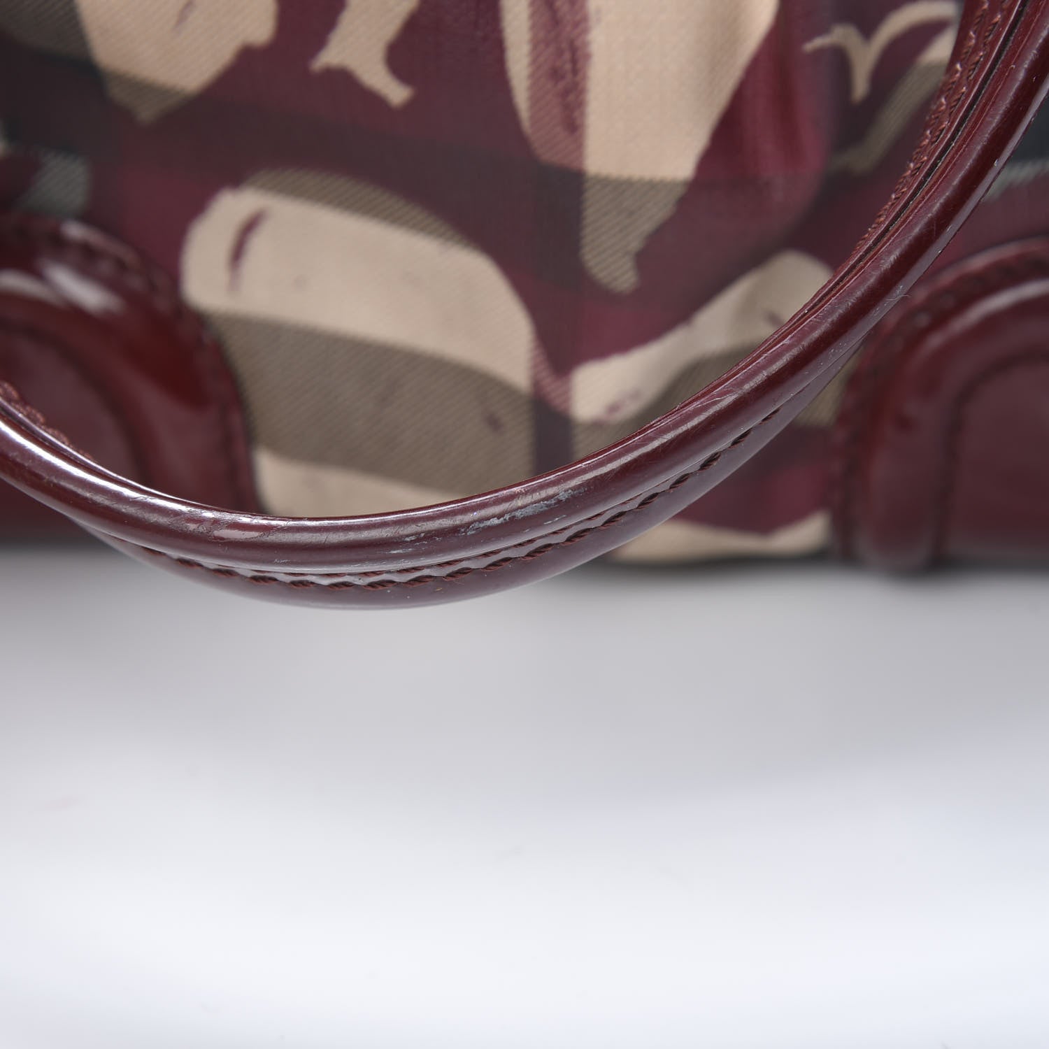 Burberry Nova Check Heart Print Pilgrim Satchel Berry 16 of 19