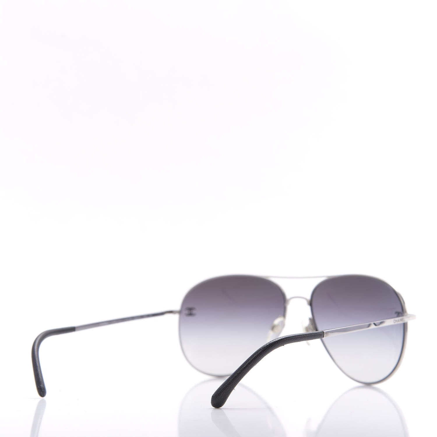 Chanel Aviator CC Sunglasses 4189-T-Q Black 4 of 8