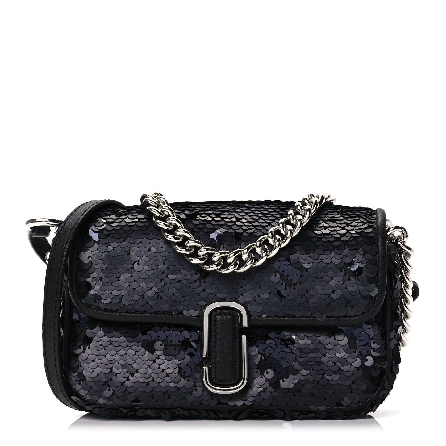 Sequin J Marc Mini Shoulder Bag Black
