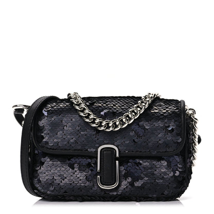 Marc Jacobs Sequin J Marc Mini Shoulder Bag Black 1 of 10