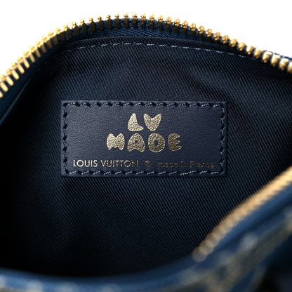 Louis Vuitton Taurillon Monogram Denim Drip Keepall XS Blue 6 of 9