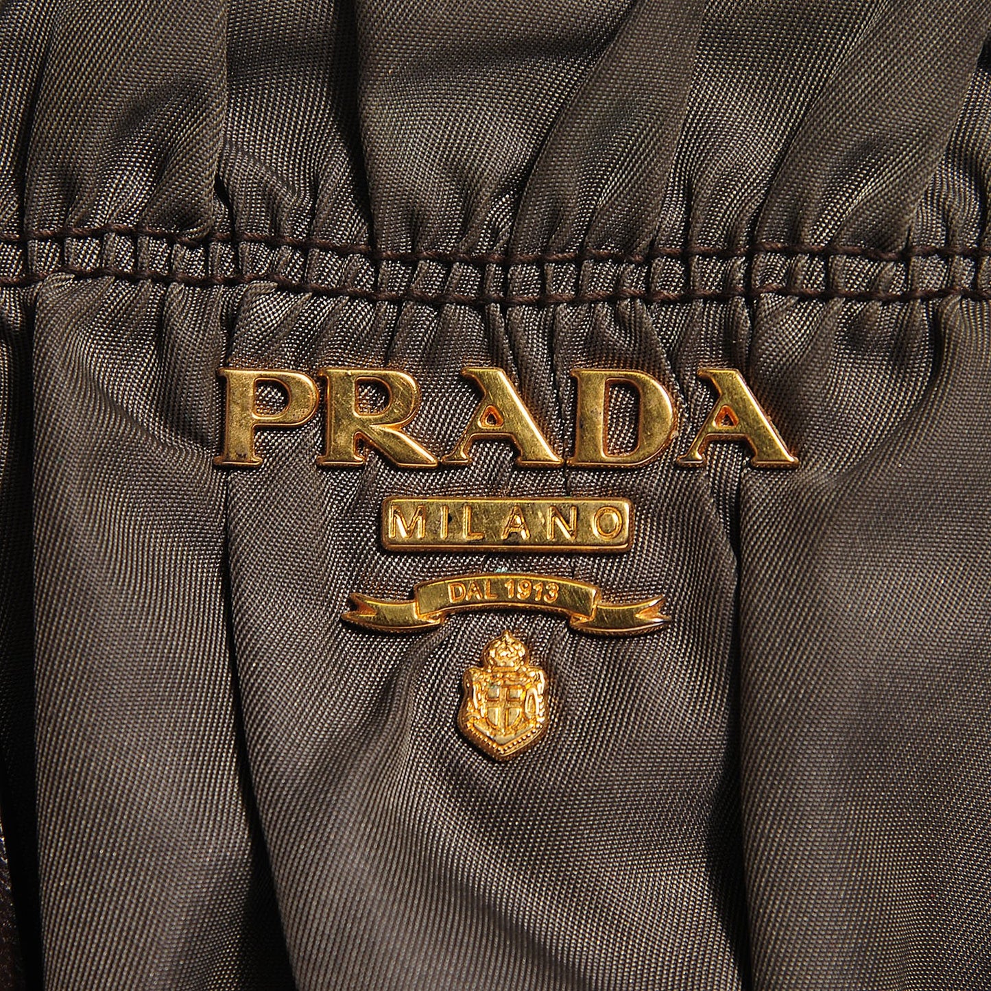 Tessuto Nylon Gaufre Tote Fumo