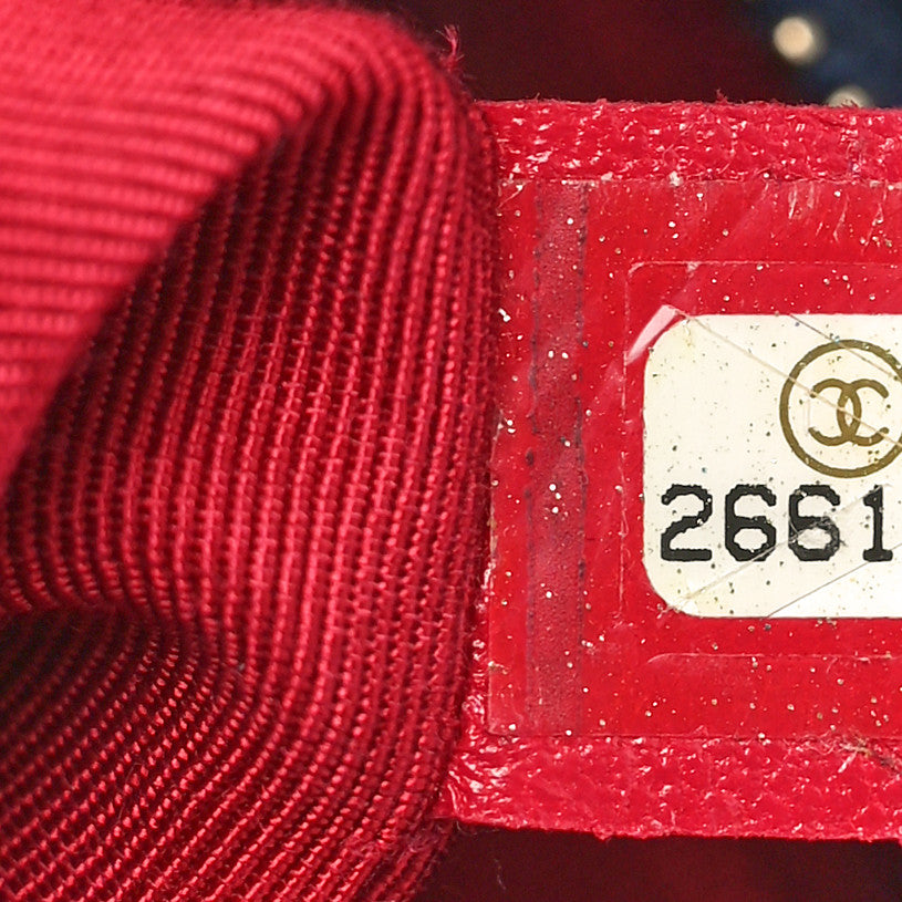 Chanel Aged Calfskin Quilted Medium Gabrielle Hobo Navy Black 7 of 10