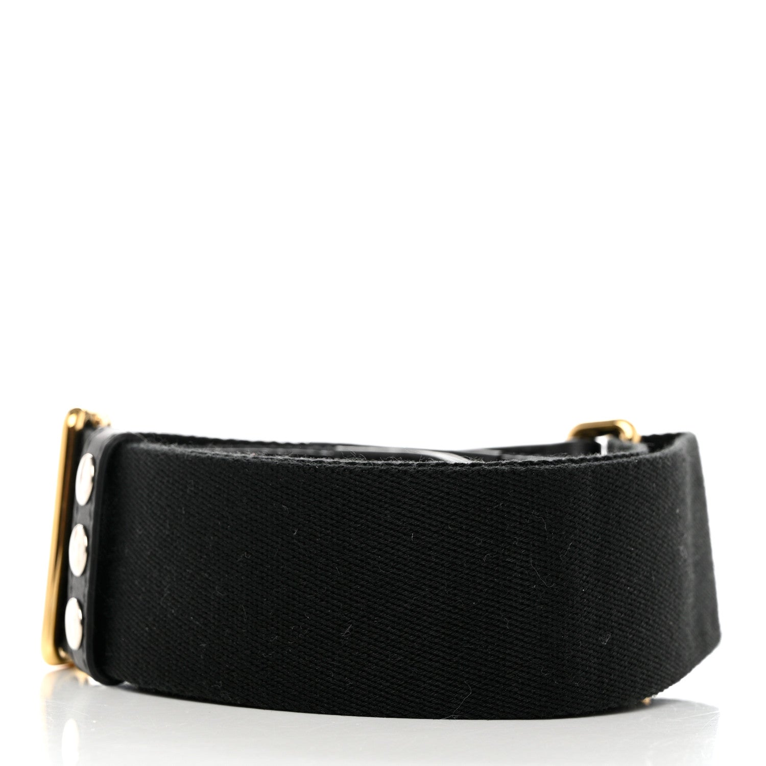 Gucci Canvas Studded Wide Logo Shoulder Strap Black 2 of 5