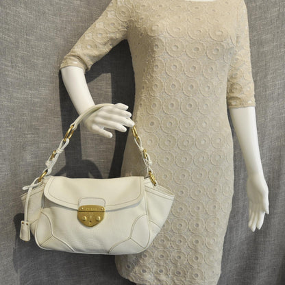 Prada Vitello Daino Pushlock Flap Shoulder Bag 3 of 9