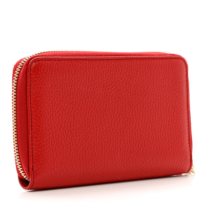 Gucci Pebbled Calfskin Medium Soho Zip Around Wallet Red 3 of 6