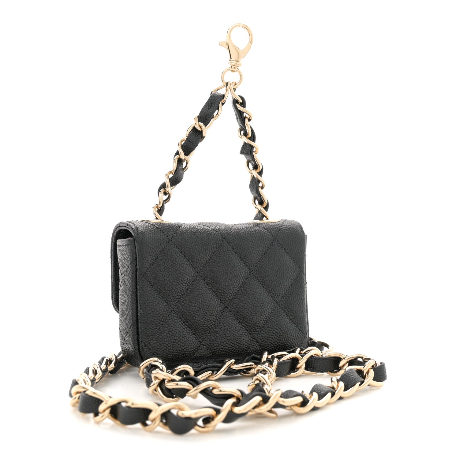 Chanel Caviar Quilted Mini Chain Belt Bag Black 3 of 11