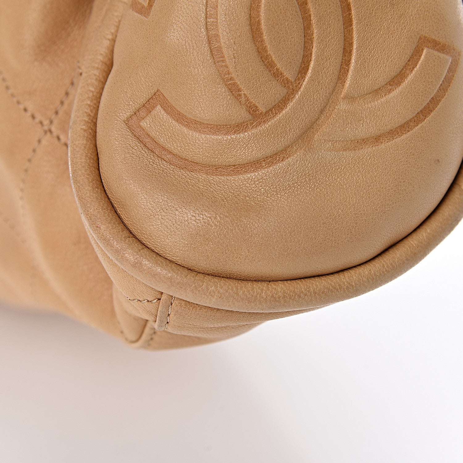 Chanel Lambskin Stitched Medium Ultimate Soft Tote Beige 13 of 18