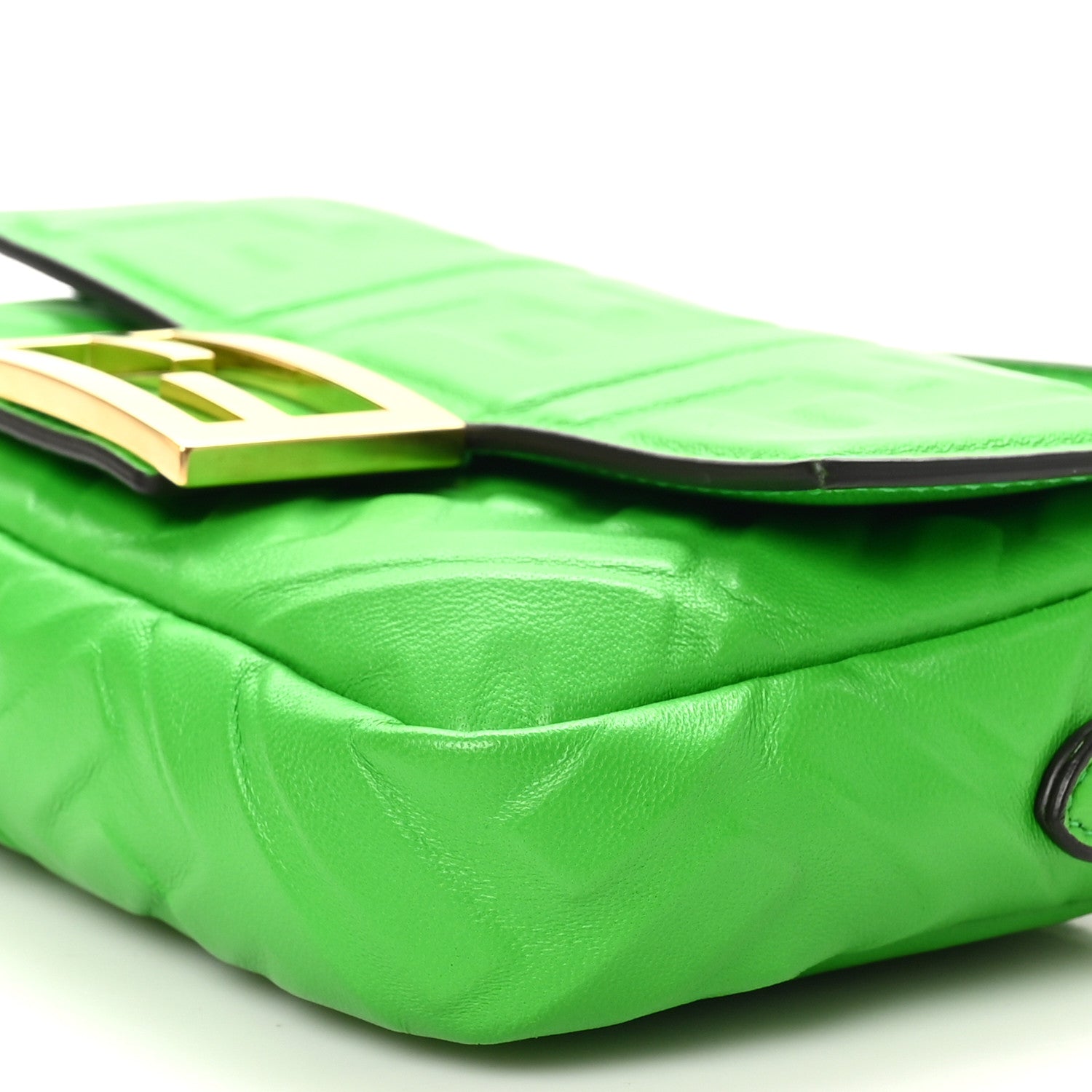 Fendi Nappa FF 1974 Embossed Mini Baguette Tomatillo 10 of 10