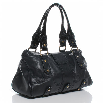 Valentino Garavani Leather Catch Satchel Black 3 of 7