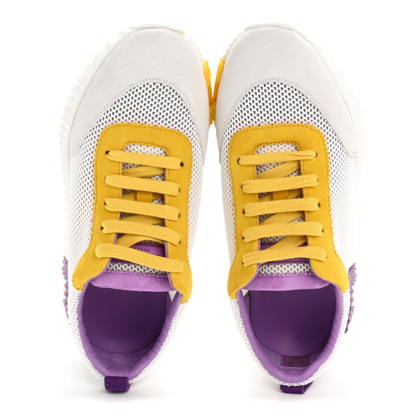 Air Mesh Suede Goatskin Bouncing Sneakers 36 White Multicolor