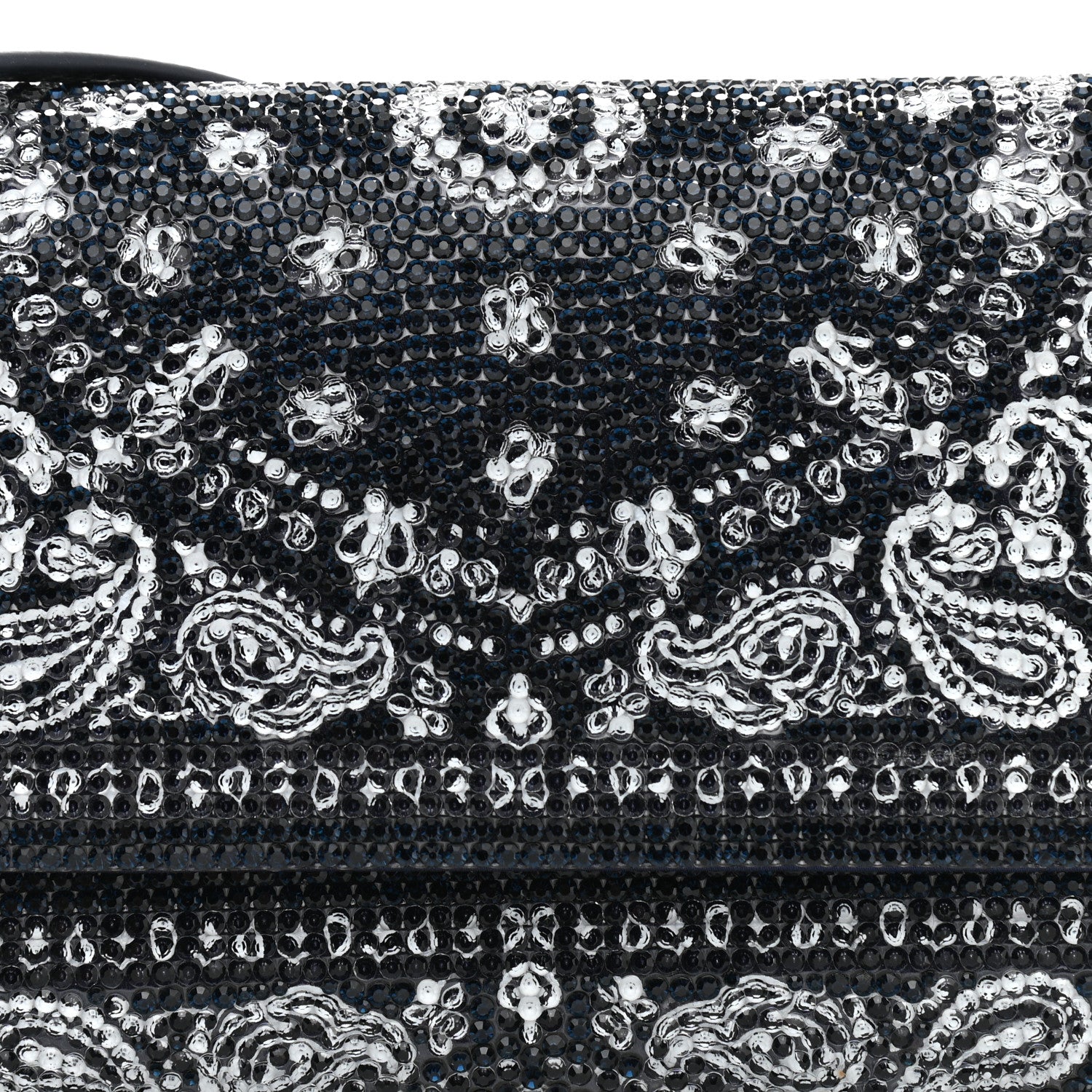 Judith Leiber Swarovski Crystal Bandana Clutch Blue White 7 of 7