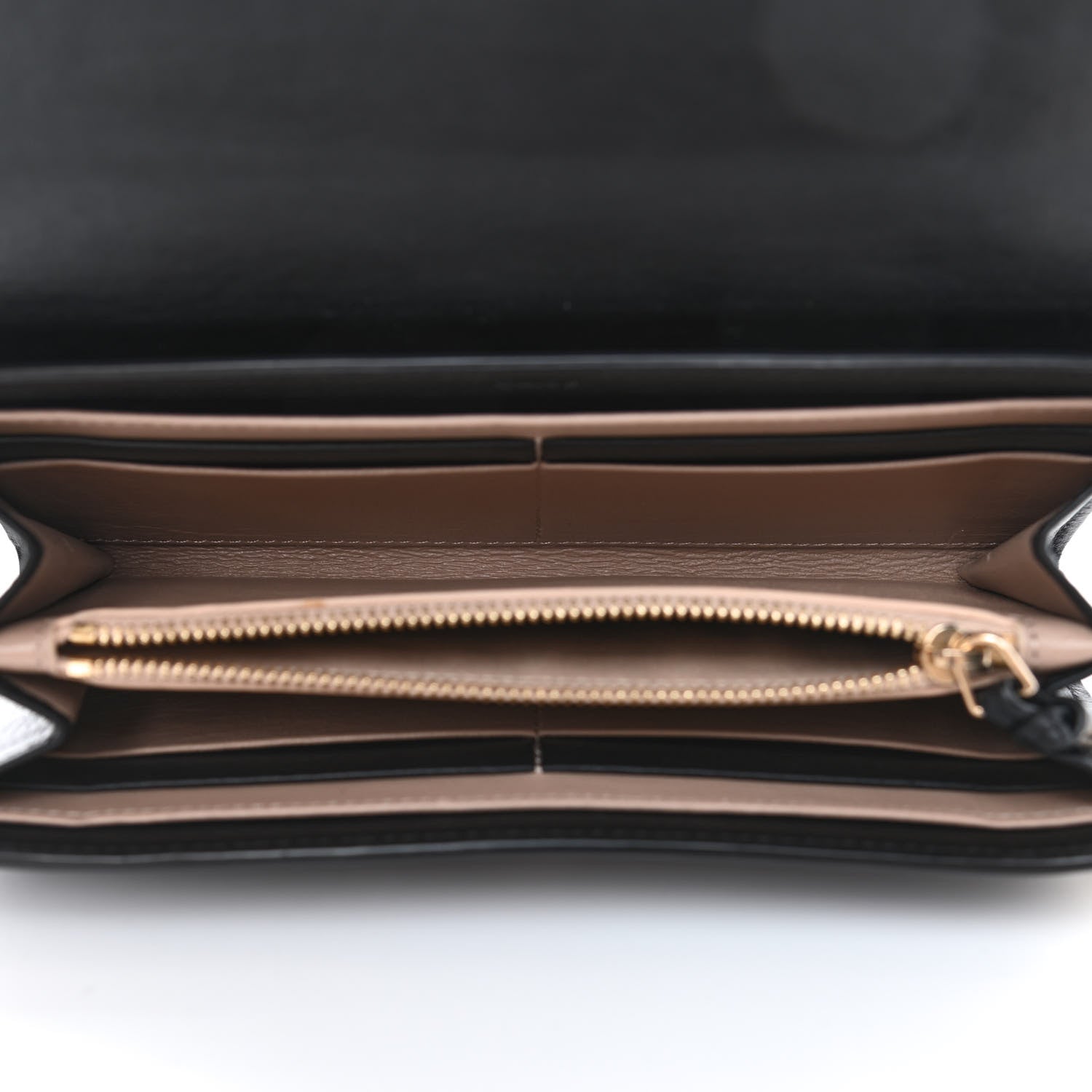 Chloe Suede Calfskin Faye Wallet Black 4 of 6