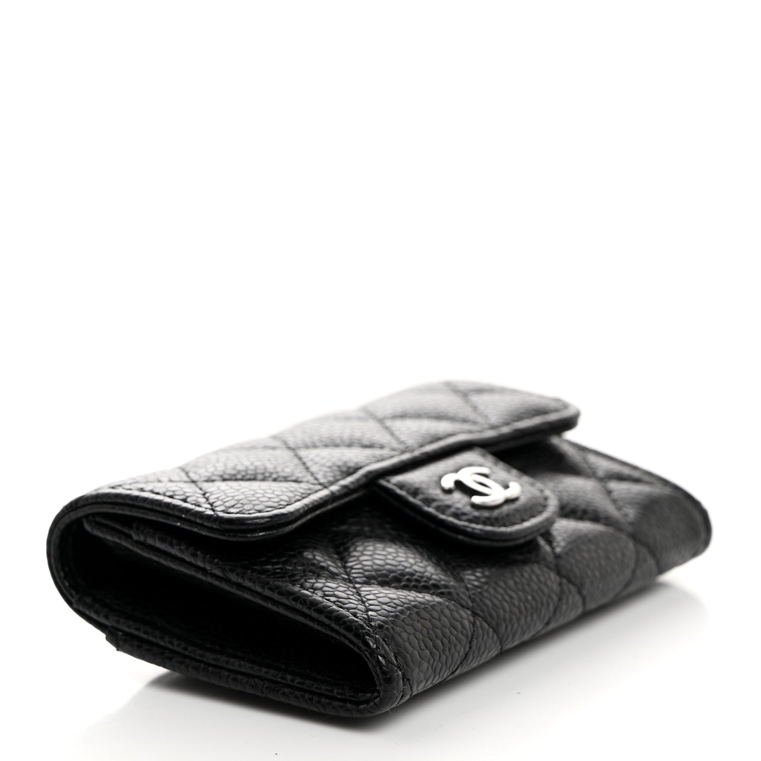 Chanel Caviar Quilted Flap Card Holder Wallet Black 4 of 8
