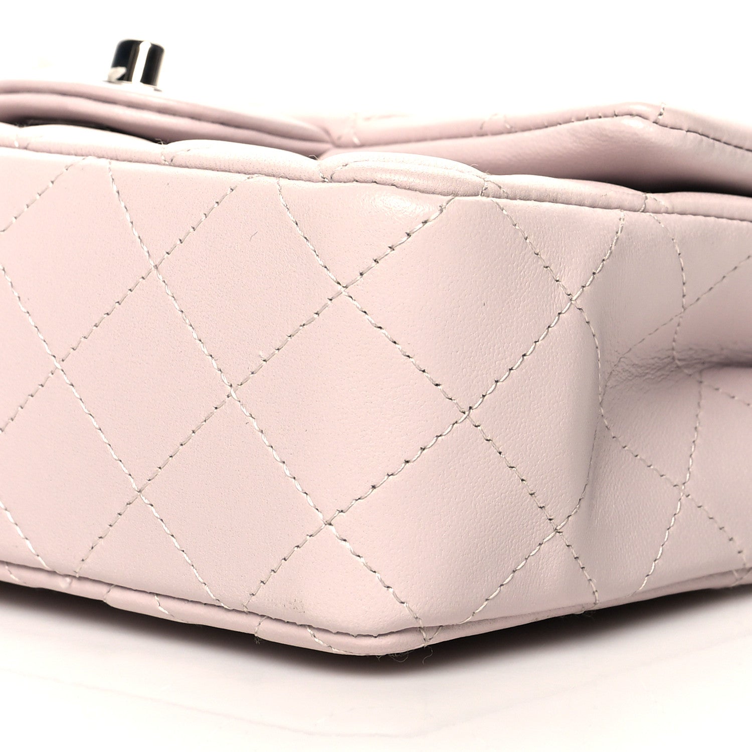 Chanel Lambskin Quilted Mini Rectangular Flap Light Purple 10 of 10