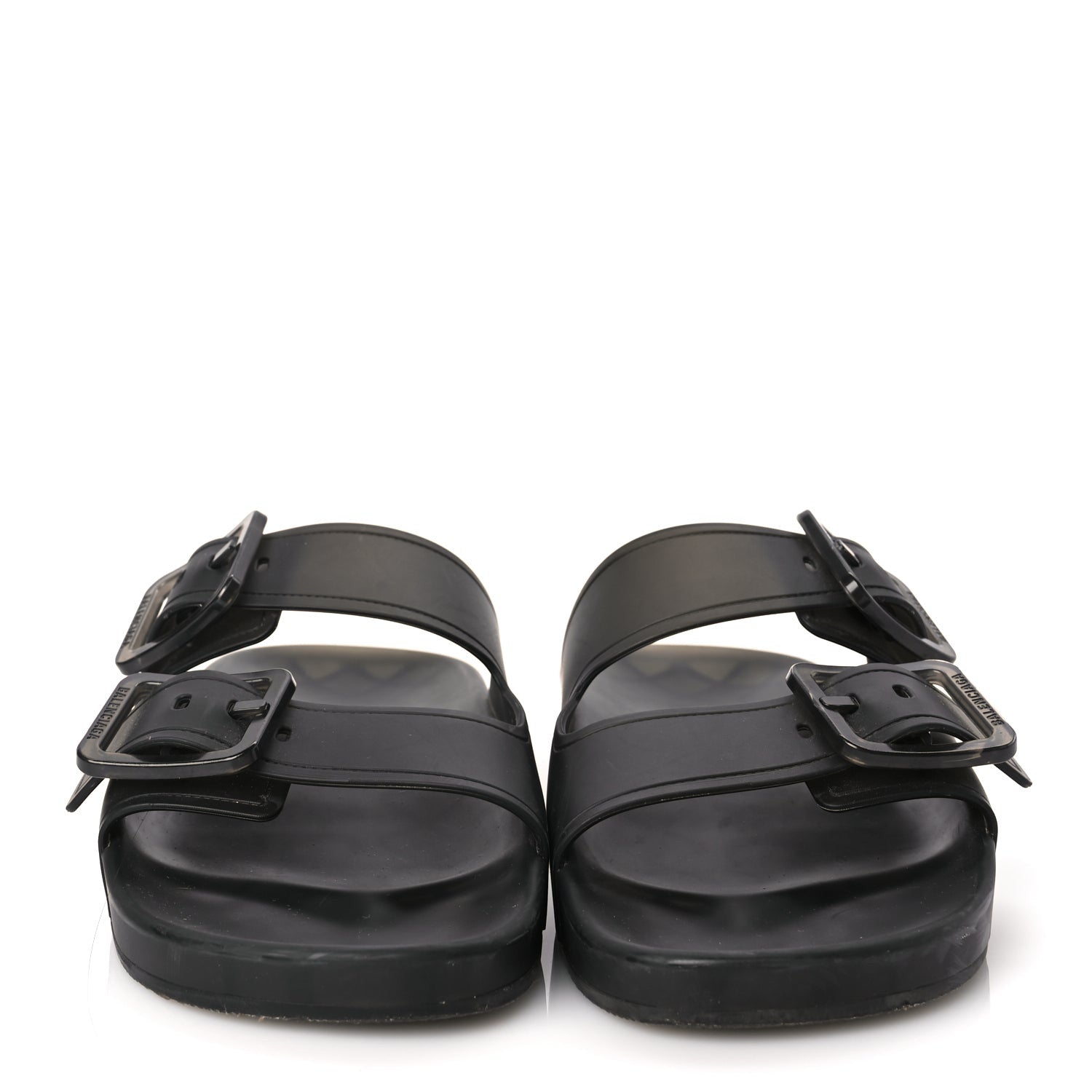 Balenciaga Technical Polyurethane Mallorca Slide Sandals 38 Black 3 of 6
