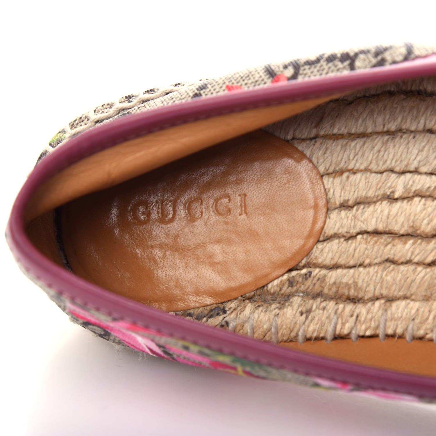 Gucci GG Supreme Monogram Blooms Espadrilles 36.5 Beige Multicolor Dry Rose 8 of 11