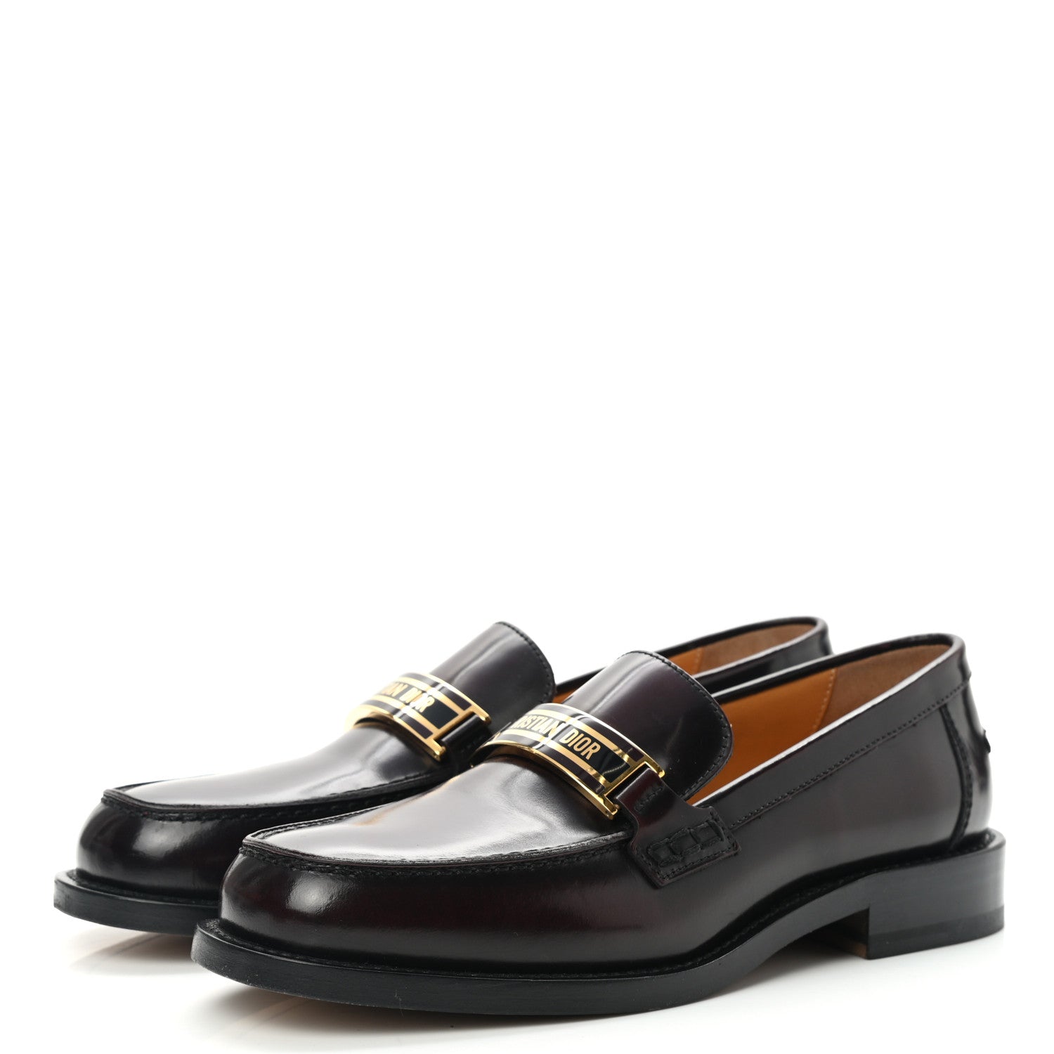 Christian Dior Shaded Calfskin Dior Code 15mm Loafers 37 Deep Amaranth 3 of 8