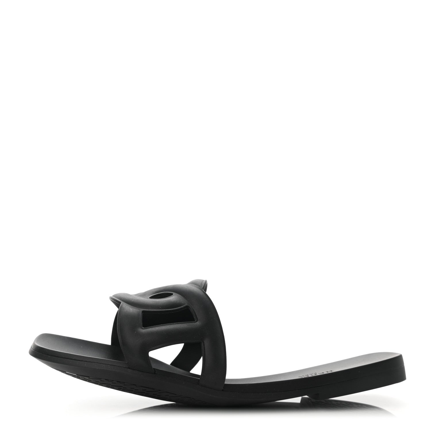 Hermes Rubber Aloha Sandals 36 Black 1 of 8