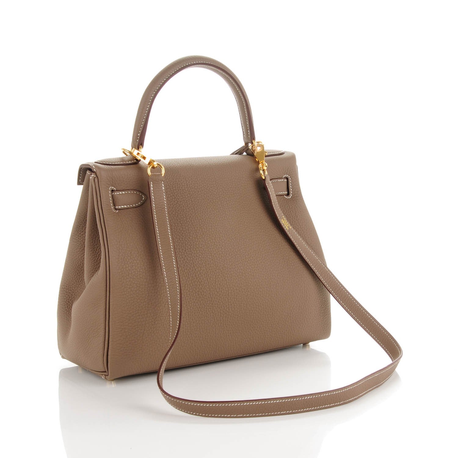 Hermes Togo Kelly Retourne 28 Etoupe 3 of 26