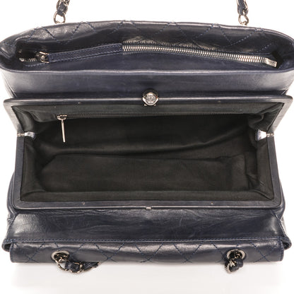 Chanel Lambskin Quilted Ritz Flap Dark Blue 5 of 8